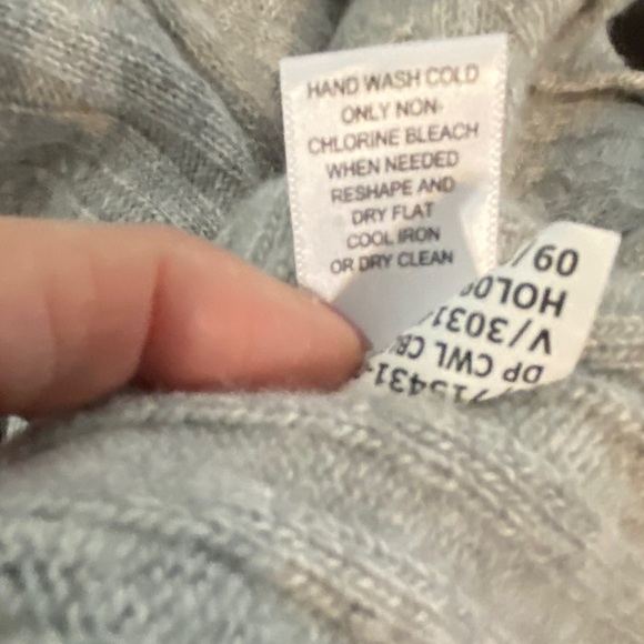 Banana Republic cashmere blend ribbed knit size M gray business casual - Picture 4 of 6